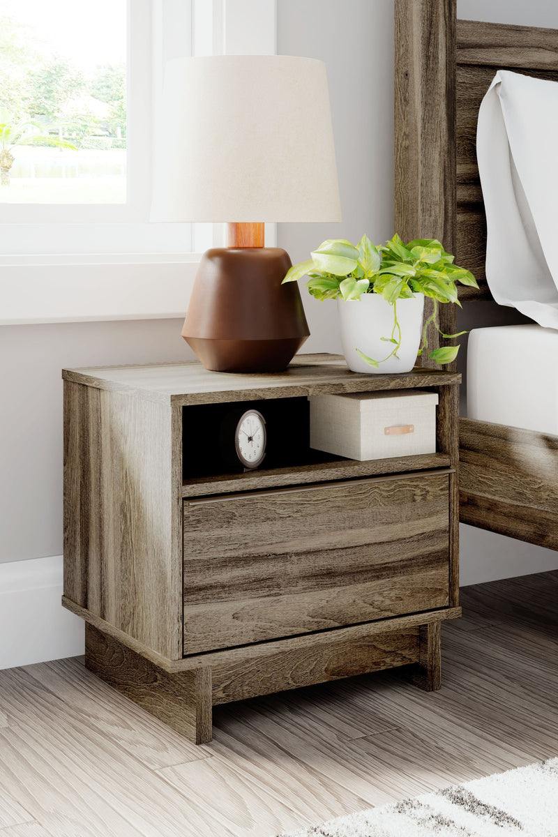 Shallifer - Brown - One Drawer Night Stand.