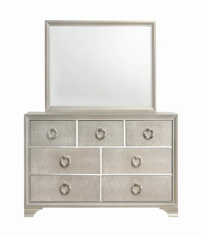 Salford - Rectangular Dresser Mirror - Metallic Sterling.