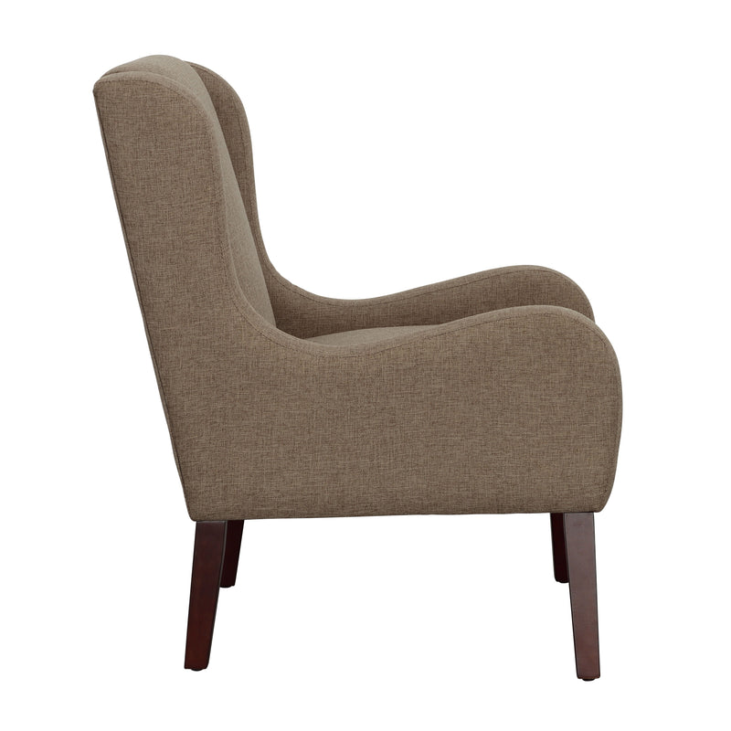 Accent Chair - Warm Latte & Chestnut Brown.