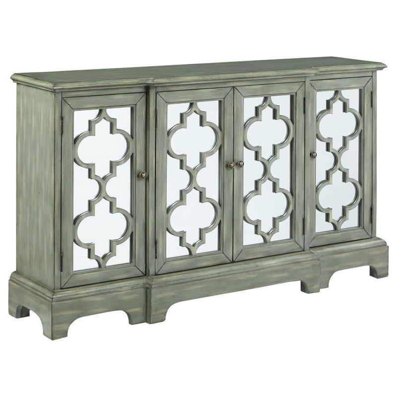 Erigeron - 4-Door Accent Cabinet - Grey.