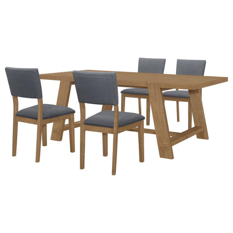 Sharon - Rectangular Trestle Base Dining Table Set