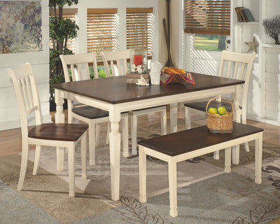 Whitesburg - Brown / Cottage White - Rectangular Dining Room Table.