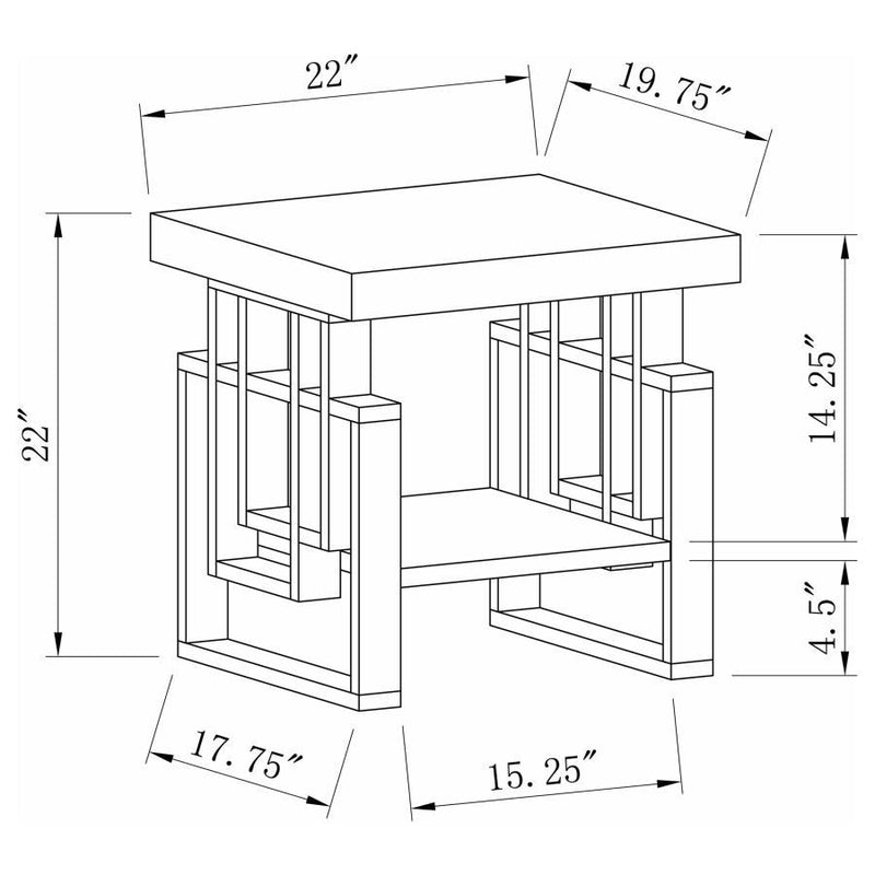 Schmitt - Rectangular End Table - High Glossy White.