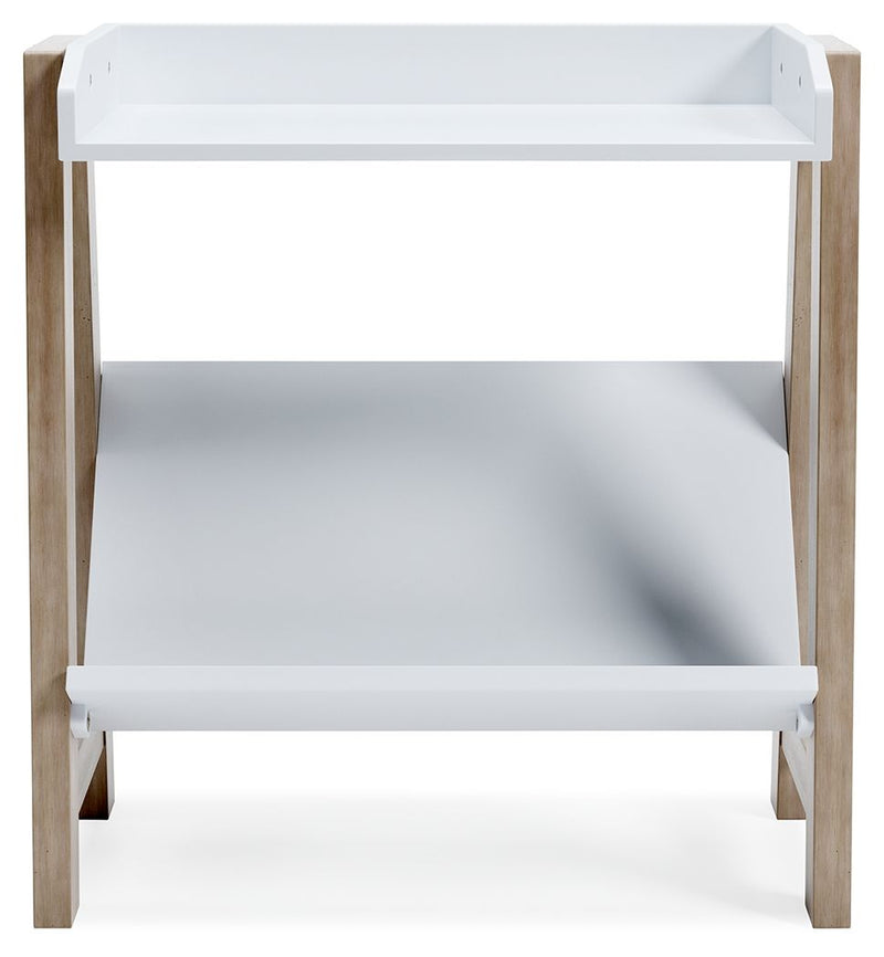 Blariden - White / Tan - Small Bookcase.