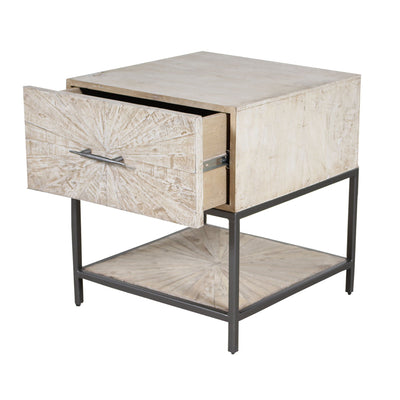 Crossings Monaco - End Table - Weathered Blanc