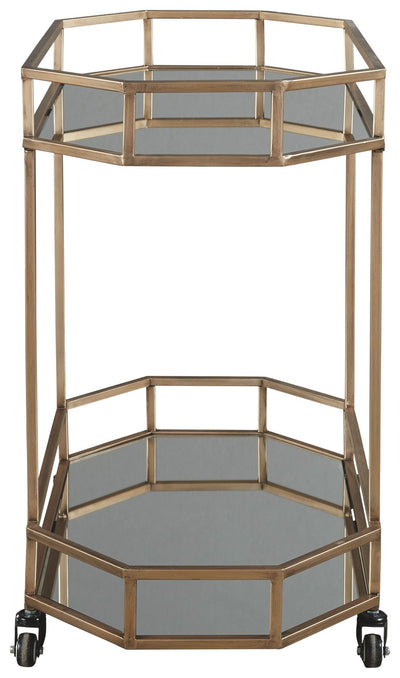 Daymont - Gold Finish - Bar Cart.