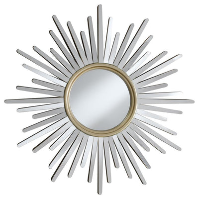 Beiwen - Sunburst Wall Mirror - Champagne And Silver - Grand Furniture GA