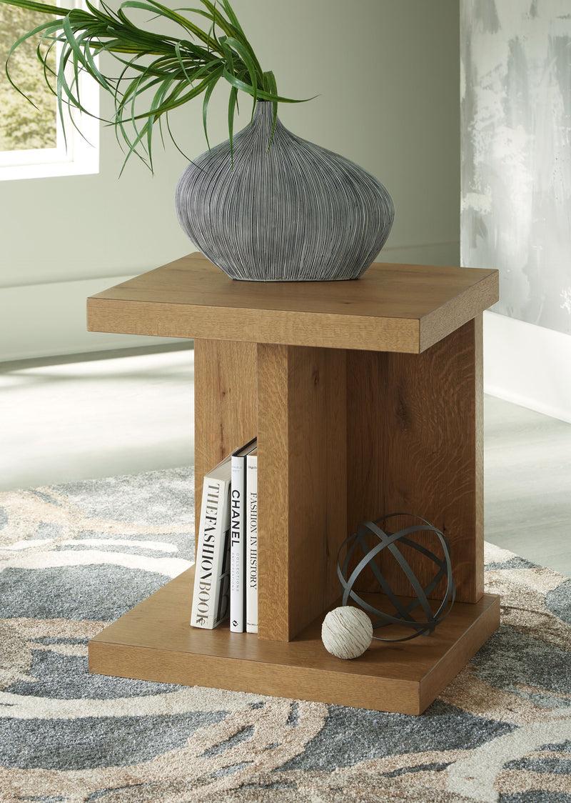 Brinstead - Light Brown - Chair Side End Table.