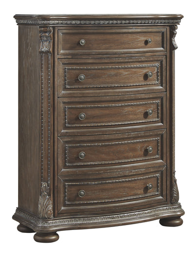 Charmond - Brown - Five Drawer Chest.