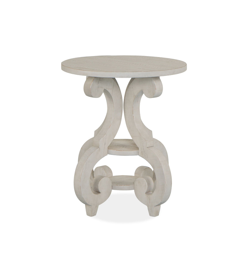 Bronwyn - Round Accent Table - Alabaster