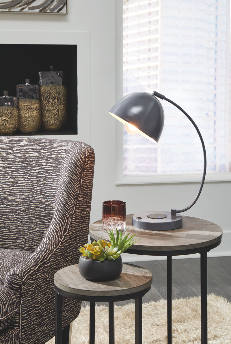 Austbeck - Gray - Metal Desk Lamp.
