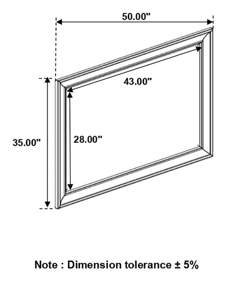 Alderwood - Rectangle Dresser Mirror - French Grey.