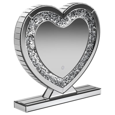 Euston - Heart Shape Table - Mirror Silver - Grand Furniture GA