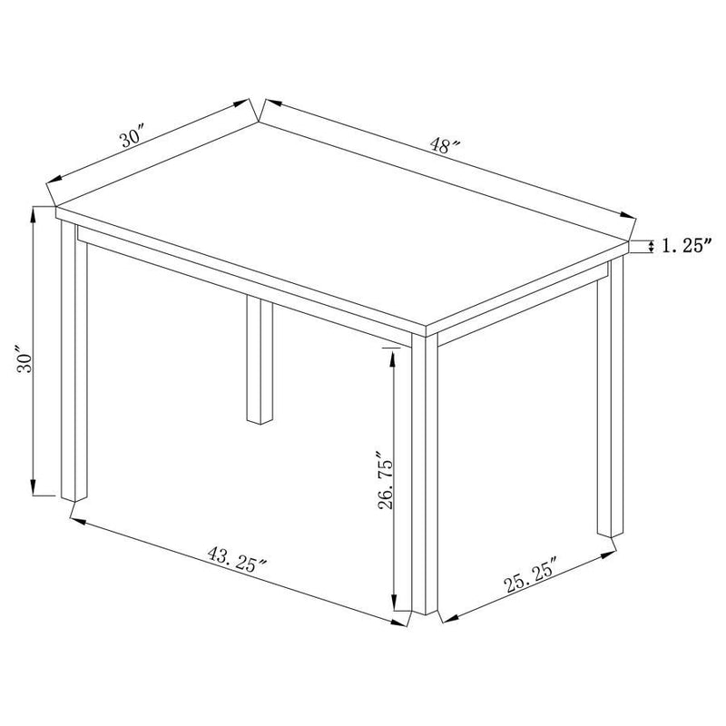 Garza - Rectangular Dining Table - Black.