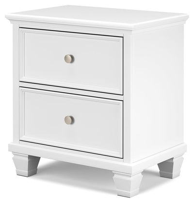 Fortman - White - Two Drawer Night Stand.