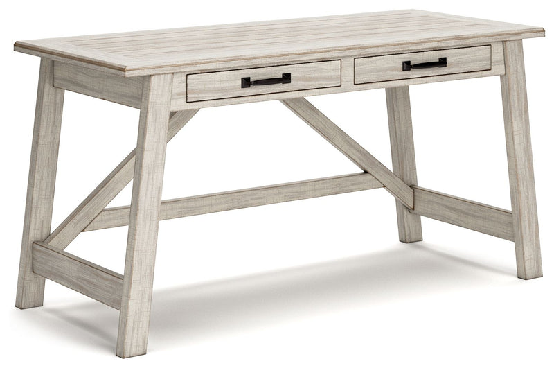 Carynhurst - Whitewash - Home Office Large Leg Desk.