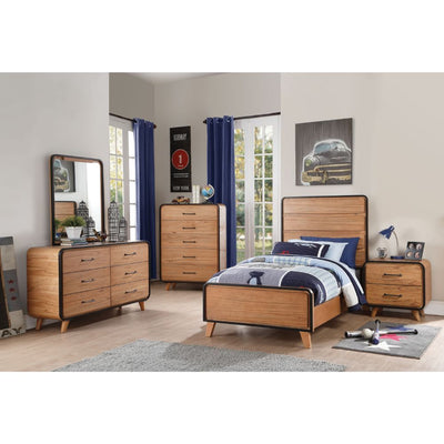 Carla - Mirror - Oak & Black - Grand Furniture GA