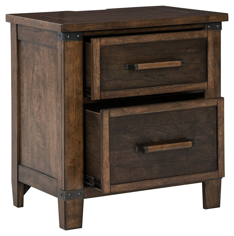 Wyattfield - Brown / Beige - Two Drawer Night Stand.