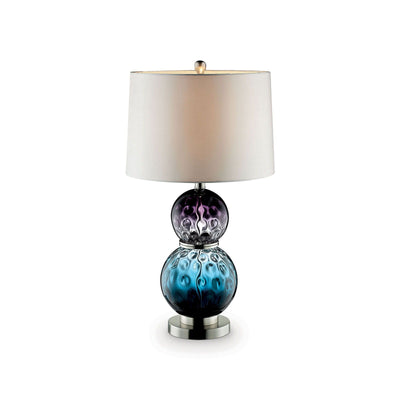 Camila - Glass Table Lamp - Purple / Blue - Grand Furniture GA