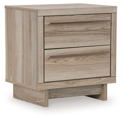 Hasbrick - Tan - Two Drawer Night Stand.