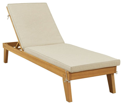 Byron - Light Brown - Chaise Lounge With Cushion.