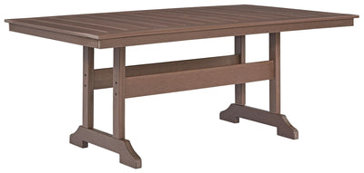 Emmeline - Brown - Rect Dining Table W/Umb Opt.