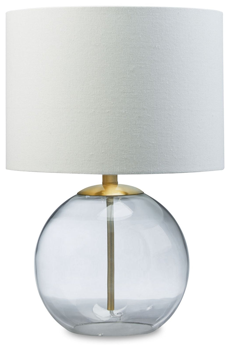 Samder - White - Glass Table Lamp.