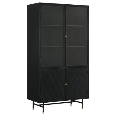 Santiago - Rectangular 4-Door Cabinet - Matte Black.