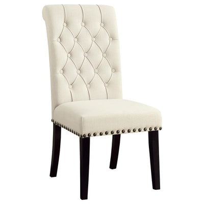 Alana - Tufted Back Upholstered Side Chairs (Set of 2) - Beige.