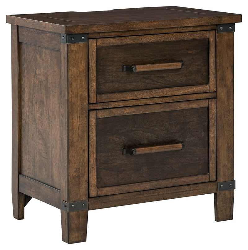 Wyattfield - Brown / Beige - Two Drawer Night Stand.