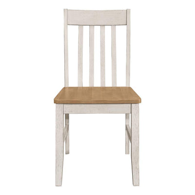 Kirby - Slat Back Side Chair (Set of 2) - Natural And Rustic Off White