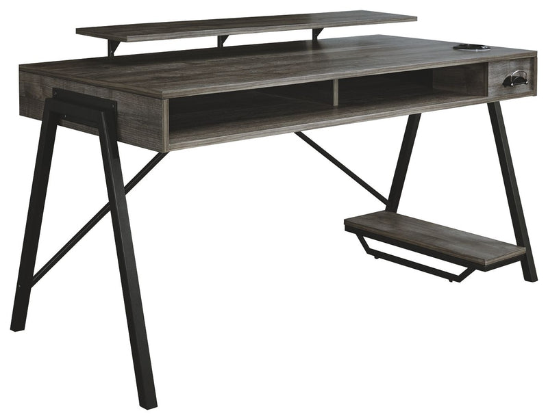 Barolli - Gunmetal Gray - Gaming Desk.