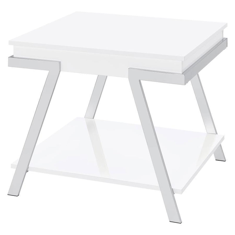 Marcia - End Table - White High Gloss