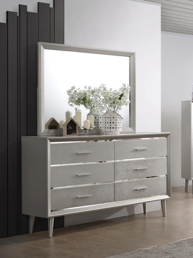 Ramon - Dresser Mirror - Metallic Sterling.