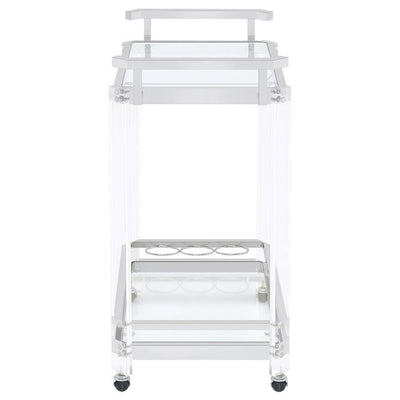 Jefferson - 2-Tier Glass Serving Cart - Clear