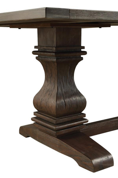 Parkins - Double Pedestals Dining Table - Rustic Espresso