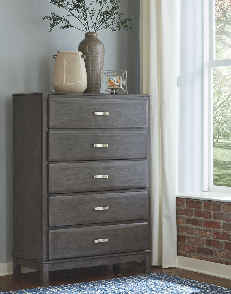 Caitbrook - Gray - Five Drawer Chest - Grand Furniture GA