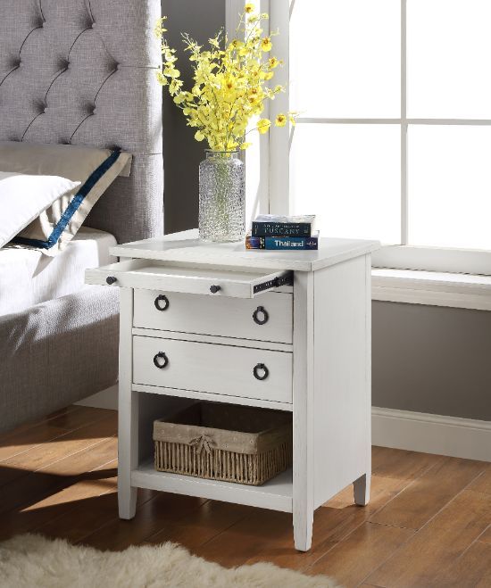 Halim - Accent Table - Antique White Finish - Grand Furniture GA