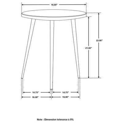 Acheson - Round Accent Table - White and Gold.