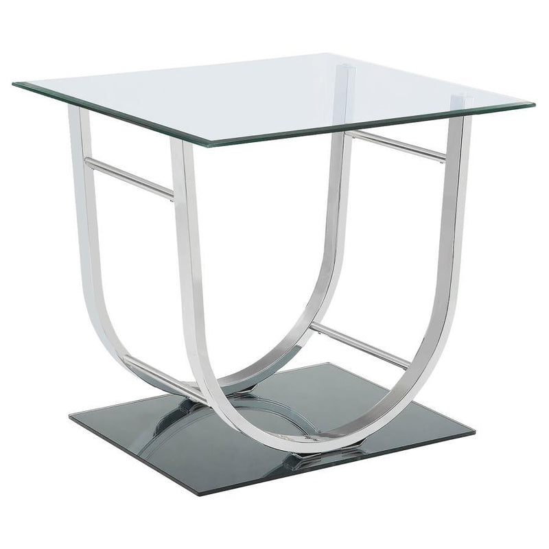 Danville - U-Shaped End Table - Chrome.