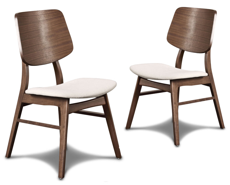 Oscar - Wood Back Chair (Set of 2) - Walnut