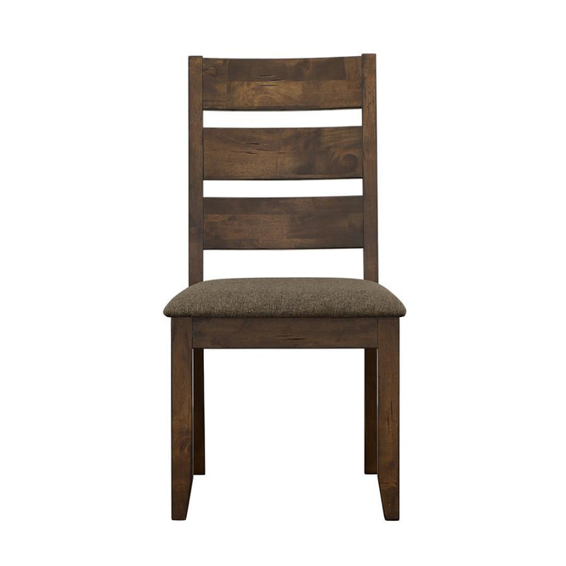 Alston - Ladder Back Dining Side Chairs (Set of 2) - Knotty Nutmeg and Grey.