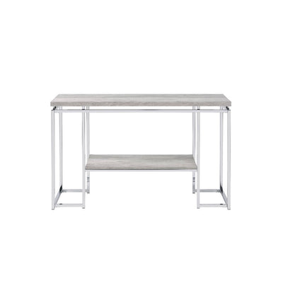 Chafik - Accent Table - Natural Oak & Chrome - Grand Furniture GA