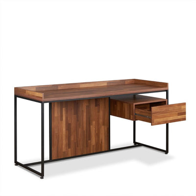 Sara - Desk - Walnut & Sandy Black - Grand Furniture GA