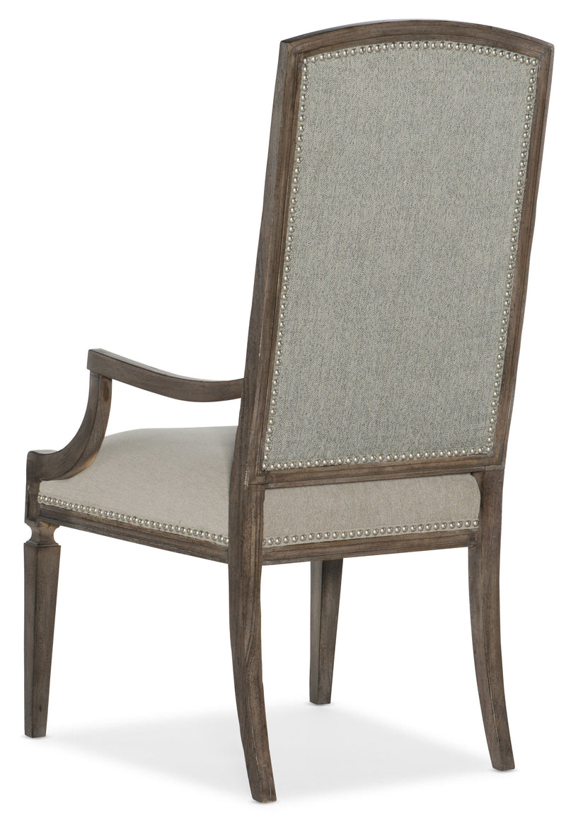 Woodlands - Arched Upholstered Arm Chair.