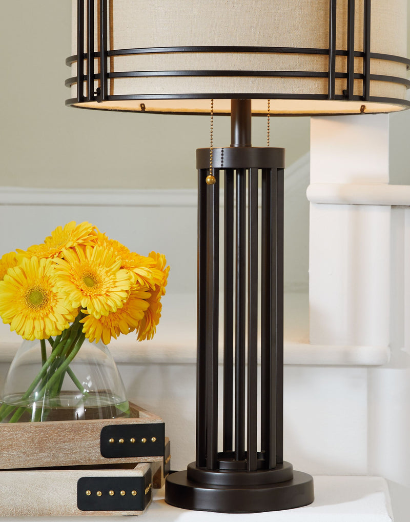 Hanswell - Dark Brown - Metal Table Lamp.