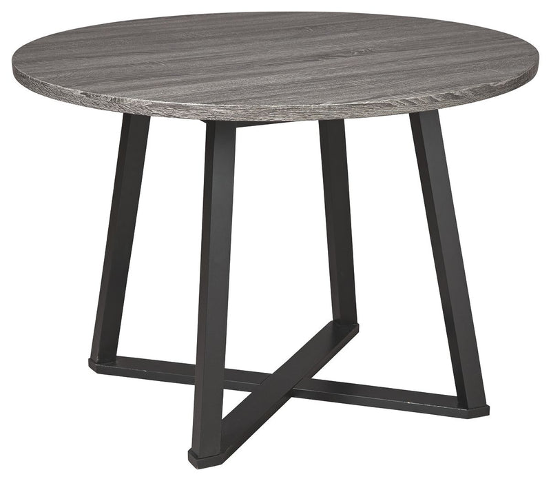 Centiar - Black / Gray - Round Dining Room Table.