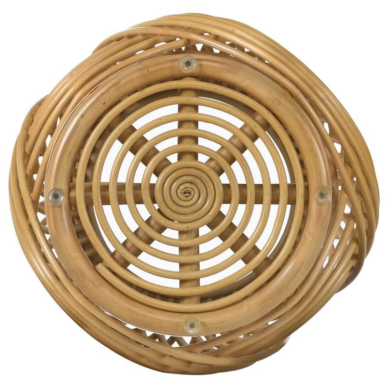 Dahlia - Round Woven Rattan End Table - Natural.