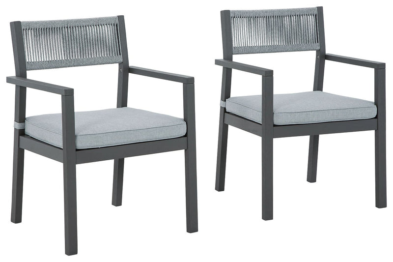 Eden Town - Gray / Light Gray - Arm Chair With Cushion (Set of 2).