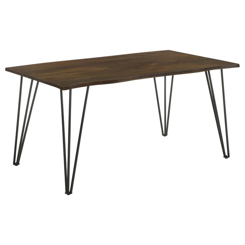 Topeka - Live-Edge Dining Table - Mango Cocoa and Gunmetal.